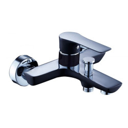 Elegancka Bateria Ścienna RAILA Black Chrom - Nowoczesny Design & 8 Lat Gwarancji