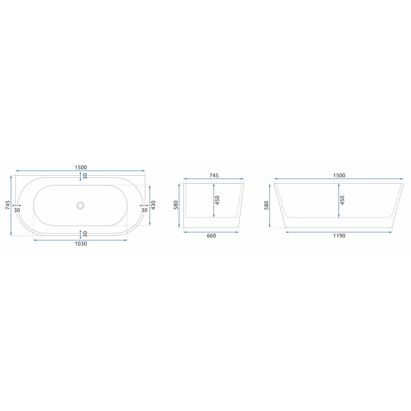 Luksusowa Wanna Olimpia 150 cm – Komfort i Styl dla Twojej Łazienki