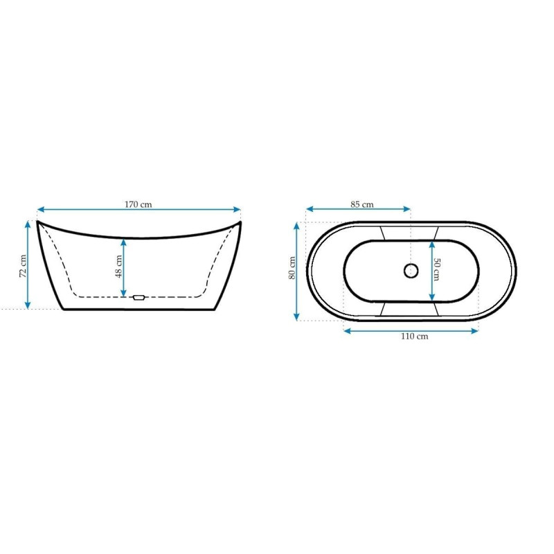 Elegancka Wanna FERRANO 170 - Luksusowy Relaks w Twoim Domu