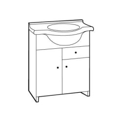 Funkcjonalna Szafka Łazienkowa z Umywalką TAMPA 55 - Styl i Praktyczność W Jednym