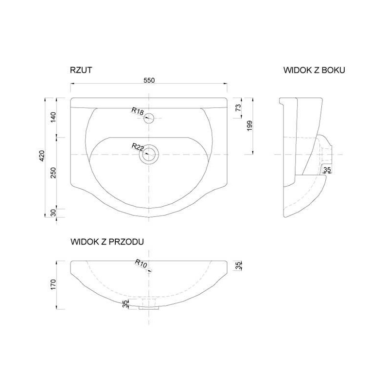 Funkcjonalna Szafka Łazienkowa z Umywalką TAMPA 55 - Styl i Praktyczność W Jednym