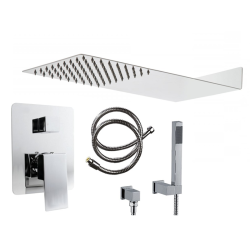 Ekskluzywny Zestaw Podtynkowy Niro 3: Deszczownica Extra Slim z Baterią