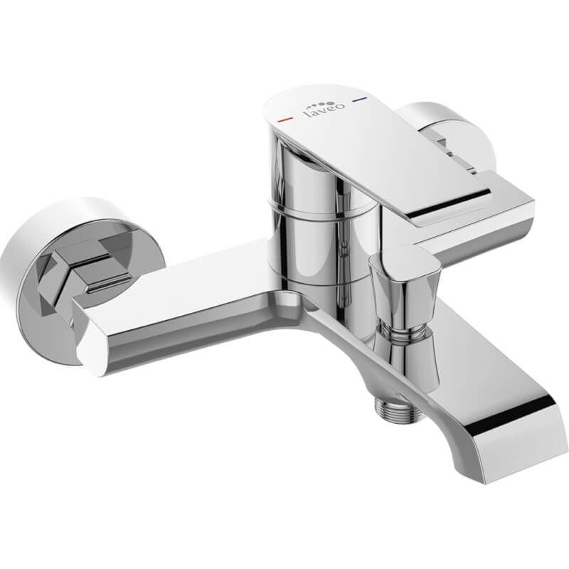 Luksusowa bateria wannowa LARGO chromowana z gwarancją 8 lat, montaż ścienny!