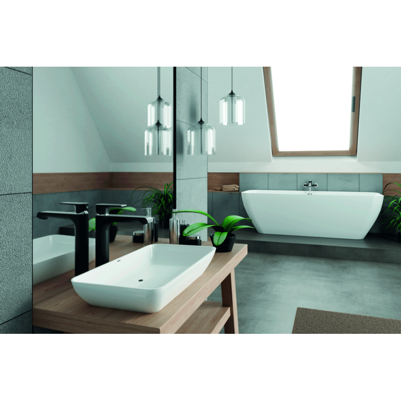 Stylowa Bateria Umywalkowa LARGO Chrom/Czarna - Elegancja i Funkcjonalność w Jednym!