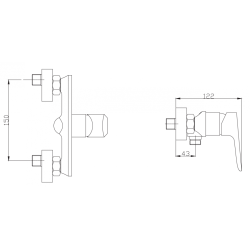 Nowoczesna bateria natryskowa Invena DOKOS biało-chromowana - elegancja i styl w łazience!