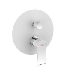 LARGO Bateria podtynkowa chrom/biała - Styl i funkcjonalność w jednym!