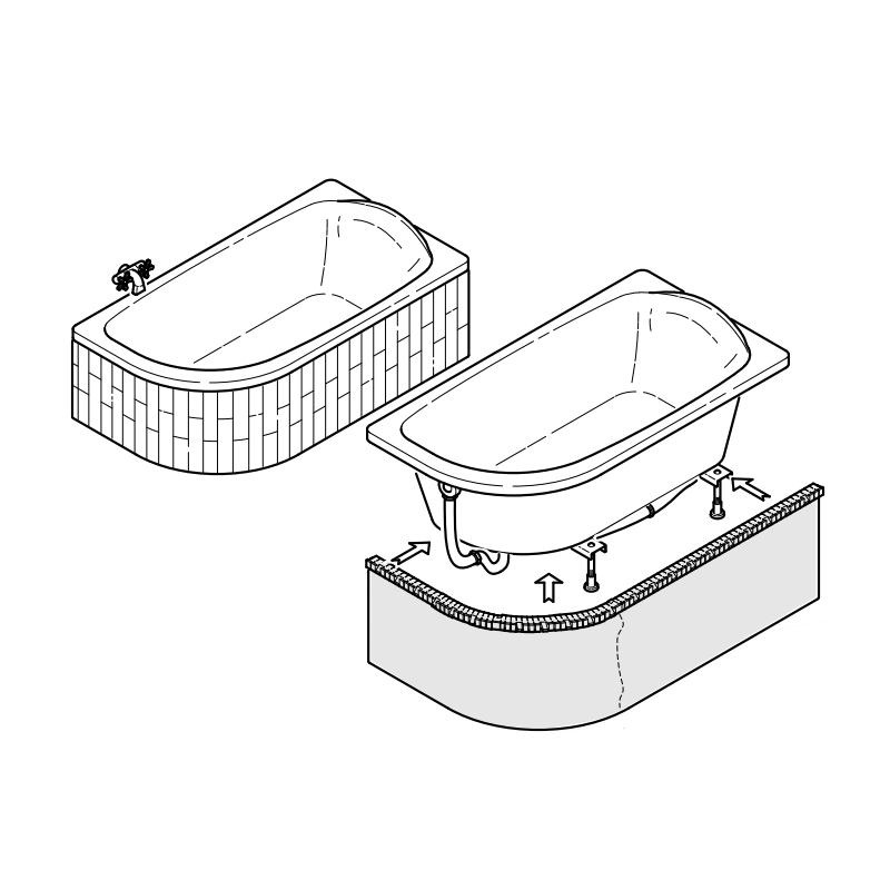 Nowoczesna obudowa styropianowa do wanien półokrągłych - Elegancja i Ciepło