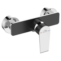 Elegancka bateria prysznicowa Largo czarna/chrom z gwarancją 8 lat