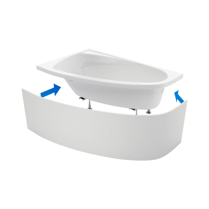 Flex obudowa do zabudowy wanny narożnej płytkami