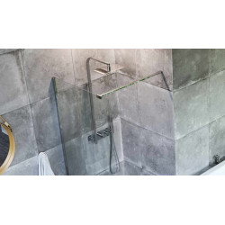 Krotos zestaw prysznicowy podtynkowy z deszczownicą 20x30 cm, termostatyczny, chrom