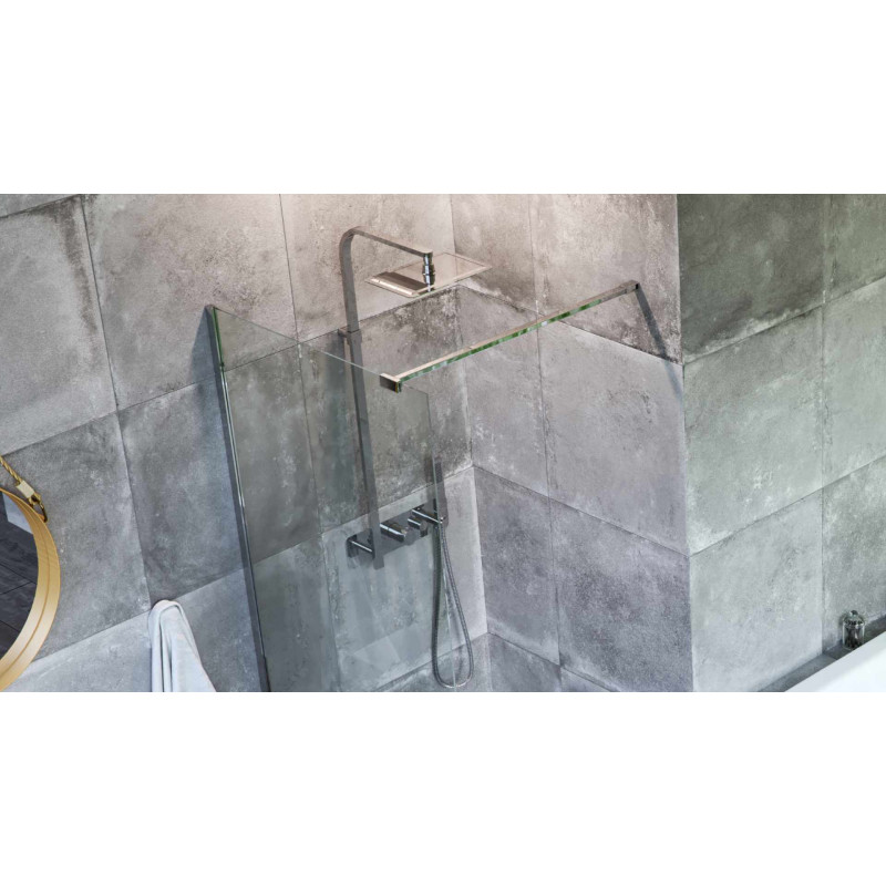 Krotos zestaw prysznicowy podtynkowy z deszczownicą 20x30 cm, termostatyczny, chrom