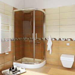 Ekskluzywna Kabina Prysznicowa Sigma 80 z Brązowym Szkłem i Chromowanymi Elementami