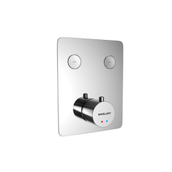 Krotos bateria prysznicowo-wannowa podtynkowa 2 funkcyjna, termostatyczna, chrom