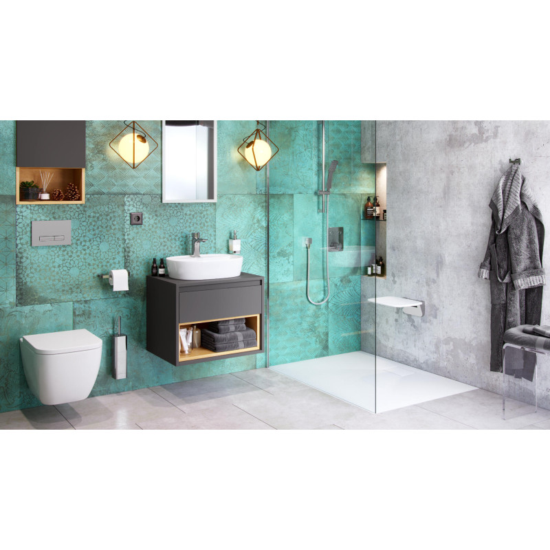 Krotos bateria prysznicowo-wannowa podtynkowa 2 funkcyjna, termostatyczna, chrom