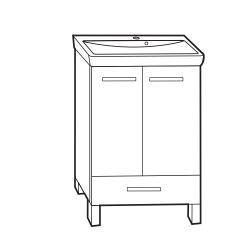 Praktyczna Szafka CAPRI D65 z Szufladą – Styl i Funkcjonalność w Jednym!