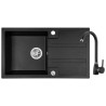 Funkcjonalny zlewozmywak granitowy Barbados z baterią, czarny i wytrzymały na lata!