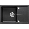 Nowoczesny zlewozmywak Leda 1-komorowy 67x44 - elegancki grafit, model ZRD_2113
