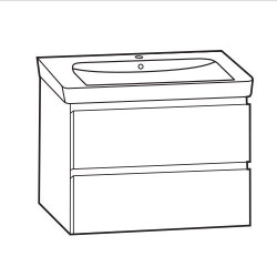 Stylowa Szafka Wisząca COMO D65 - Nowoczesny Design 63x51x42 cm