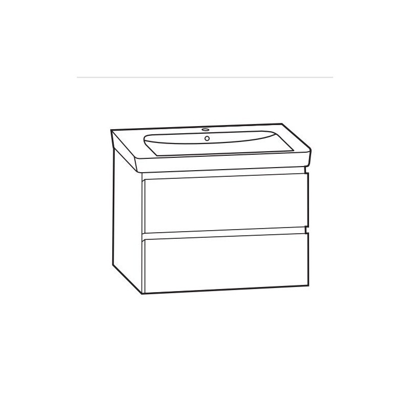 Stylowa Szafka Wisząca COMO D65 - Nowoczesny Design 63x51x42 cm