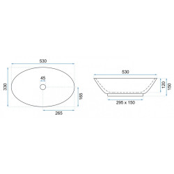 Stylowa Umywalka Nablatowa PAMELA - Nowoczesny Design i Funkcjonalność!
