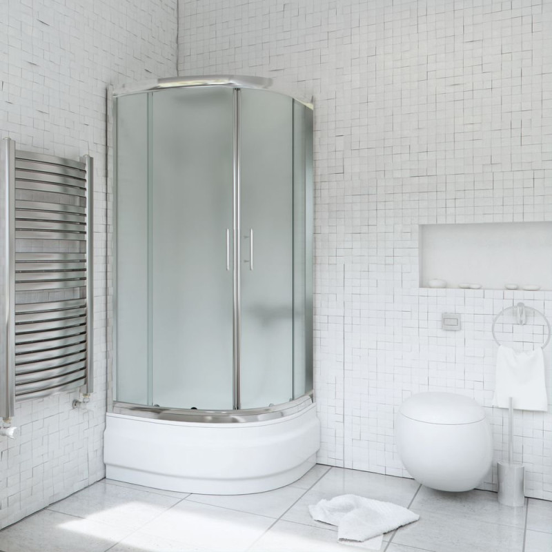 Elegancka Kabina Prysznicowa Sigma 80cm - Chrom z Szkłem Chinchila