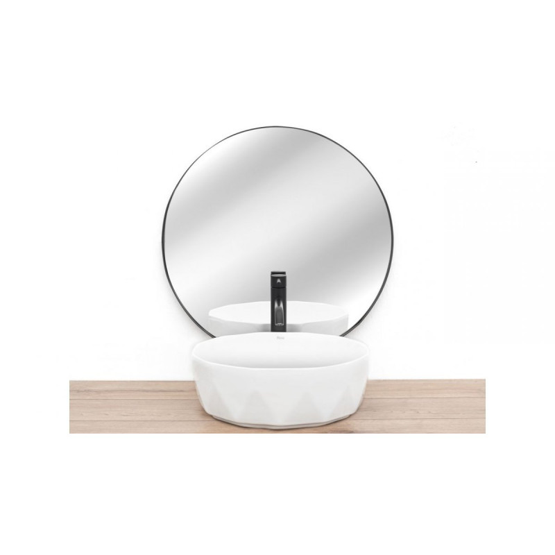 Nowoczesna umywalka ceramiczna Vista 41x41 nablatowa - styl i funkcjonalność