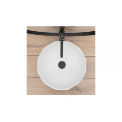 Nowoczesna umywalka ceramiczna Vista 41x41 nablatowa - styl i funkcjonalność