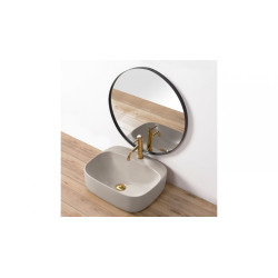 Elegancka Umywalka Ceramiczna Nablatowa Luiza Grey MAT 50x42 - Nowoczesny Design