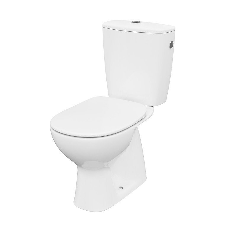 Cersanit Arteco CLEAN ON: Stylowy WC kompakt z deską wolnoopadającą, bezrantowy, biały połysk