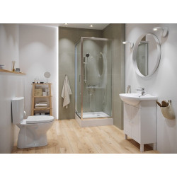 Cersanit Arteco CLEAN ON: Stylowy WC kompakt z deską wolnoopadającą, bezrantowy, biały połysk