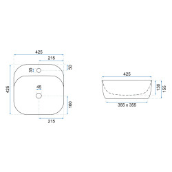Stylowa Umywalka Nablatowa Luiza 42 Beige Matt - Elegancja w Twojej Łazience