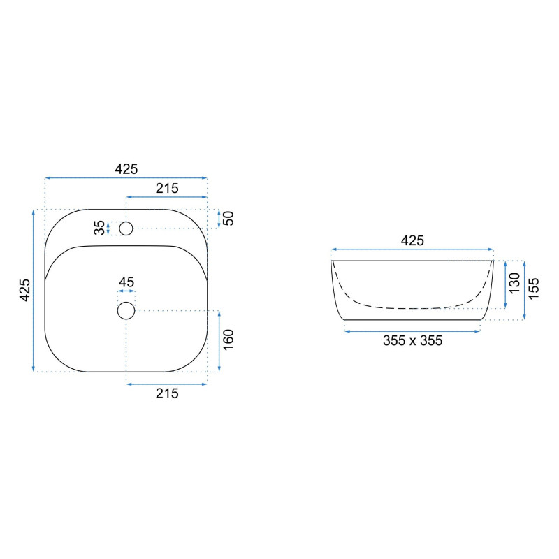 Stylowa Umywalka Nablatowa Luiza 42 Beige Matt - Elegancja w Twojej Łazience