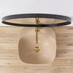 Stylowa Umywalka Nablatowa Luiza 42 Beige Matt - Elegancja w Twojej Łazience