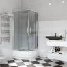 Stylowa Kabina Sigma 80 Chrom z Grafitowym Szkłem - Elegancja dla Twojej Łazienki
