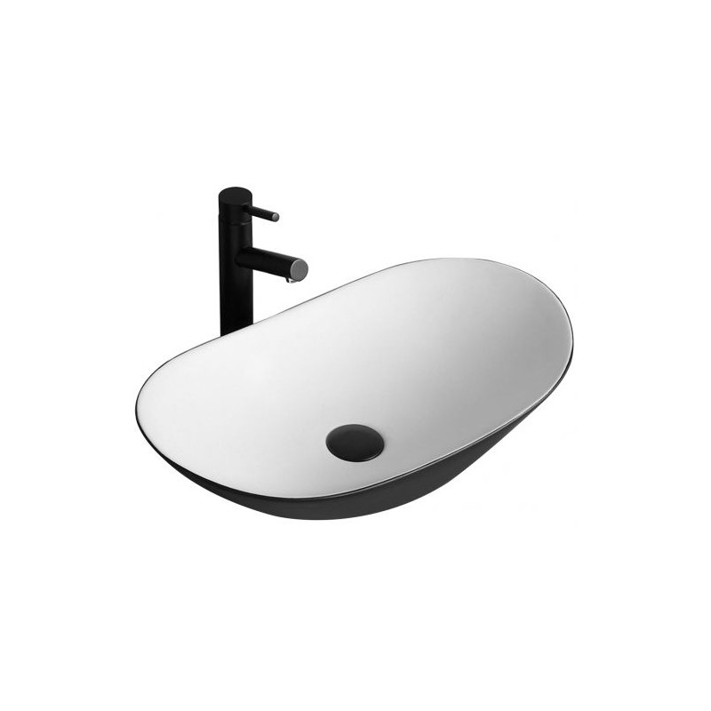 Luksusowa Umywalka Royal Black/White - Elegancja na Twoim blacie!