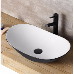 Luksusowa Umywalka Royal Black/White - Elegancja na Twoim blacie!