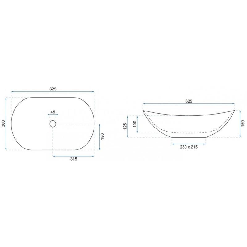 Luksusowa Umywalka Royal Black/White - Elegancja na Twoim blacie!