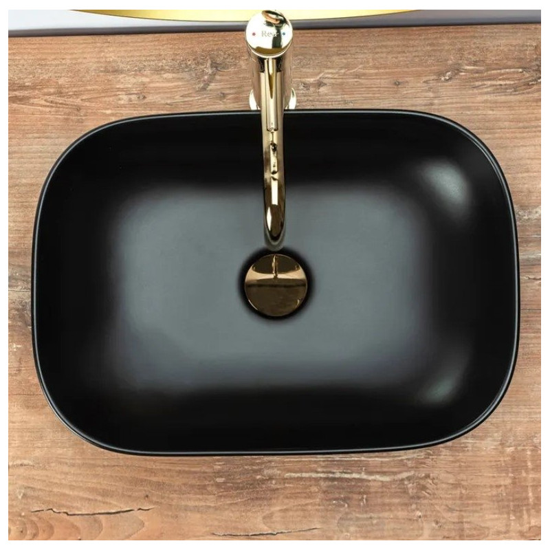 Elegancka Umywalka Nablatowa BELINDA Black Matt - Styl i Klasa w Twojej Łazience