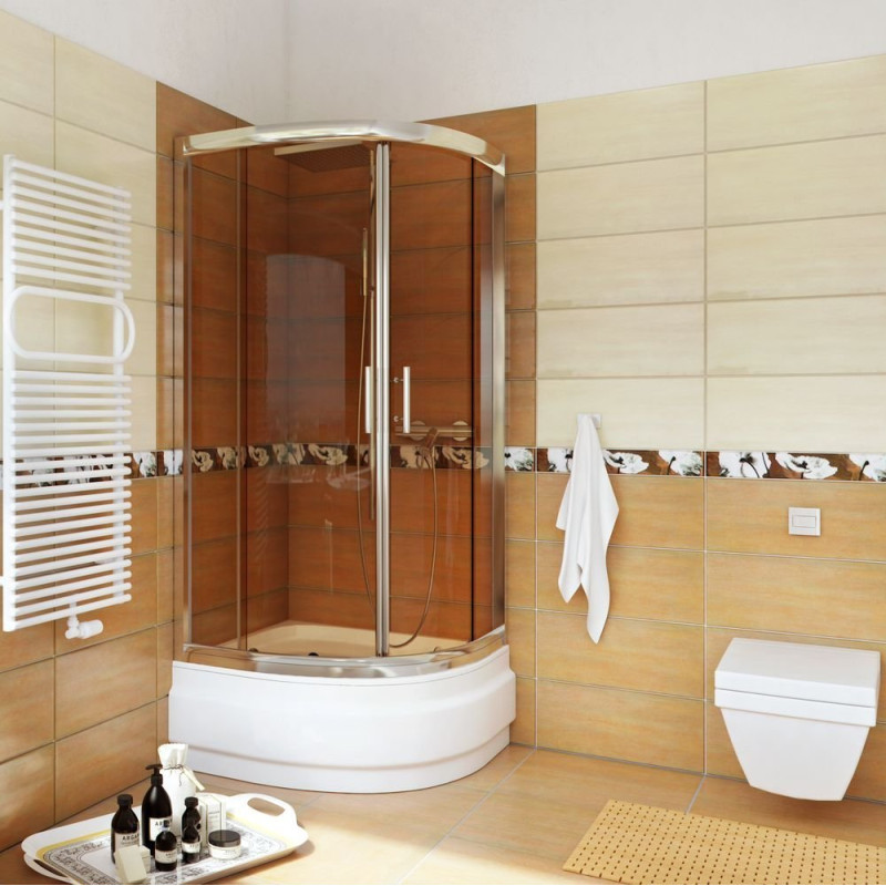 Ekskluzywna Kabina Sigma 80 Chrom - Elegancka Brązowa Estetyka