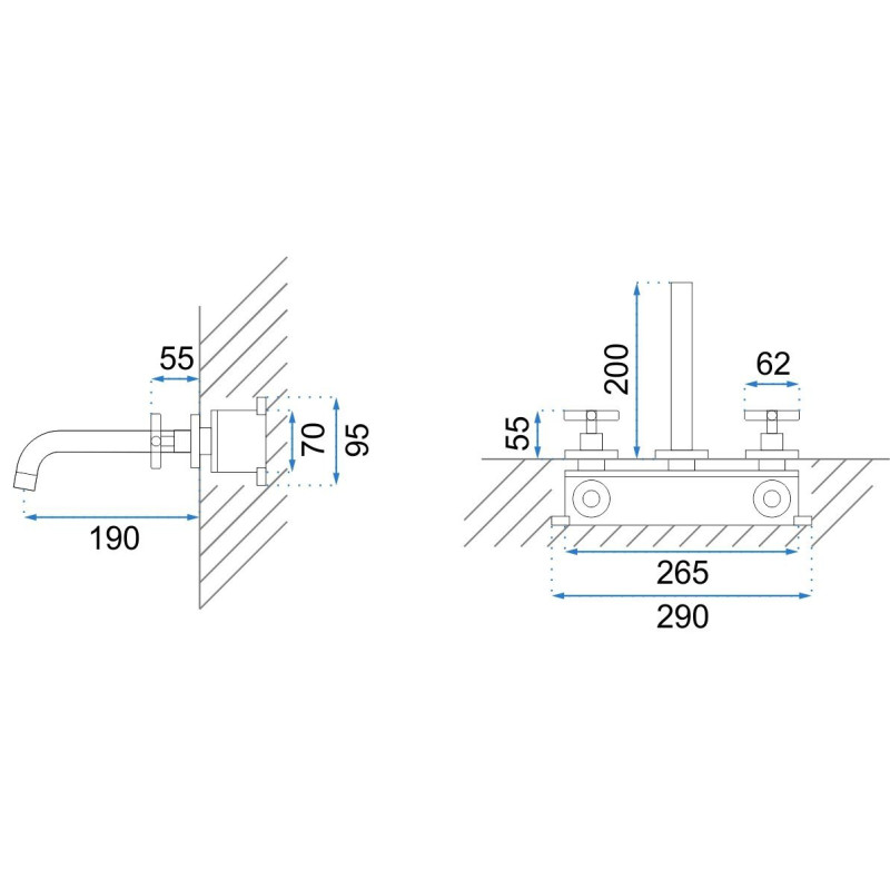 Luksusowa Bateria Podtynkowa EXIT Czarne Wykończenie + BOX