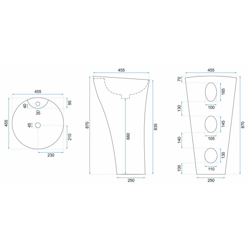 Stylowa Umywalka Agnes Wolnostojąca - Nowoczesny Design i Wygoda