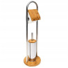 Elegancki Stojak na Papier Toaletowy - Chromowany Bambus, Model REA HOM-07500