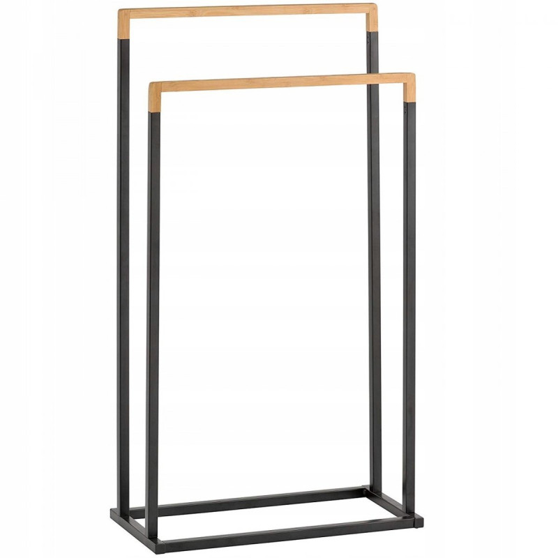 Stylowy Wieszak Dwu-ramienny Black & Bambus – Elegancja i Funkcjonalność w Twoim Domu