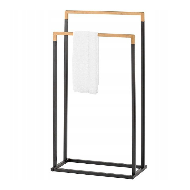 Stylowy Wieszak Dwu-ramienny Black & Bambus – Elegancja i Funkcjonalność w Twoim Domu