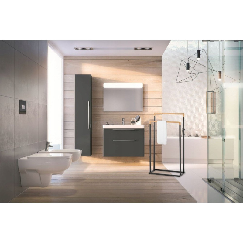 Stylowy Wieszak Dwu-ramienny Black & Bambus – Elegancja i Funkcjonalność w Twoim Domu