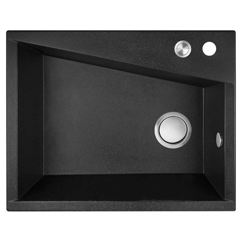 Elegantny Zlewozmywak Granitowy Grenada Czarny, 1-Komorowy, Bonafaro - Wysoka Odporność & Styl