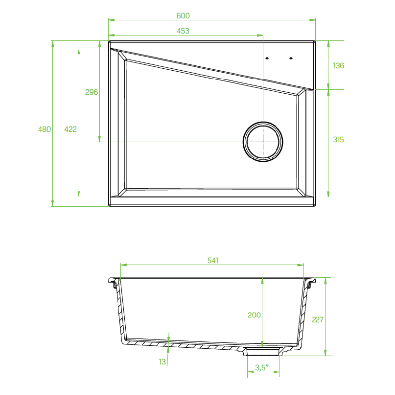 Granitowy Zlew Grenada Beżowy 1-komorowy z Syfonem Space Saving - Elegancja i Wytrzymałość