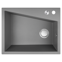 Laveo Grenada zlewozmywak granitowy szare 480x600 1-komorowy
