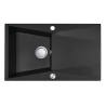 Granitowy Zlewozmywak Grenada: Elegancja i Trwałość z Ociekaczem, Czarny 1-Komorowy