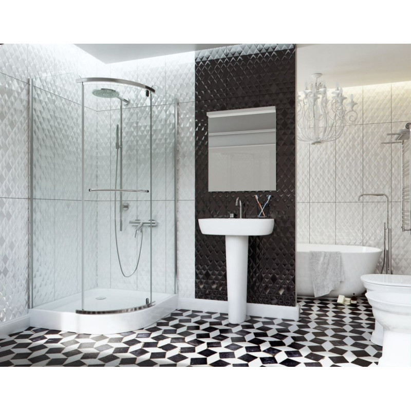 Elegancka Kabina Prysznicowa Sigma 80cm Chrom z Przezroczystym Szkłem